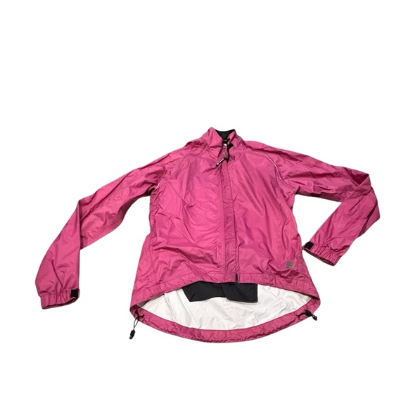 EUC Novara Bike Windbreaker Jacket Pink with black trim Small - Picture 1 of 9